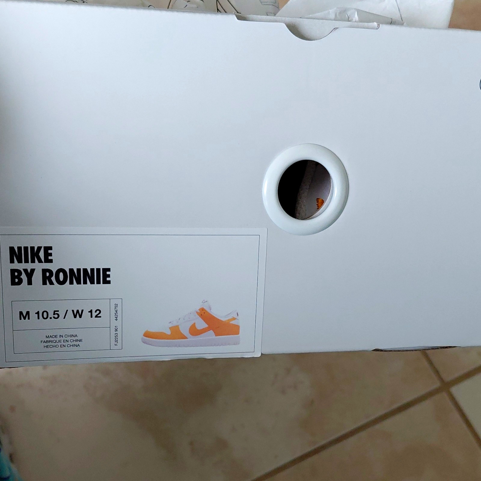 Nike By You, Custom Orange/White Nike Sneaker\'s