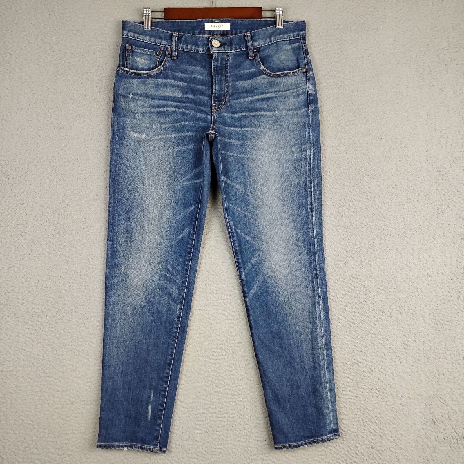 Moussy Vintage Jeans Women 30 Blue MV Sundance Skinny Distressed Made in Japan