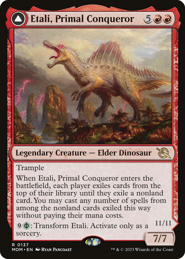 x1 Etali, Primal Conqueror // Etali, Primal Sickness MOM MTG 137 RARE M/NM 1x