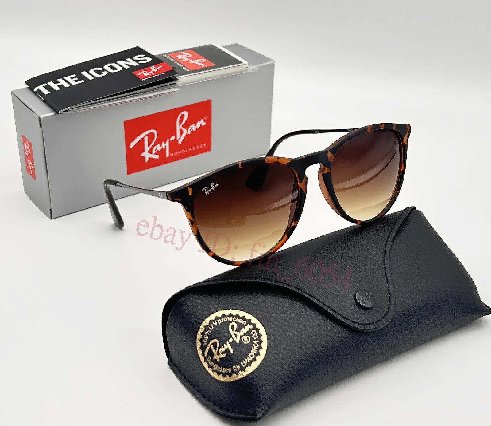 Ray-Ban RB4171 Erika 710/T5 Womens Tortoise Frame Brown Gradient Shades 54-18