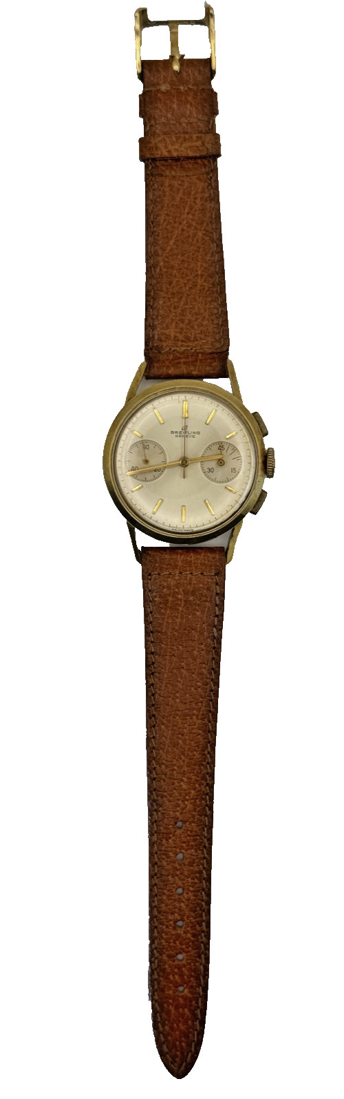 Breitling Geneve Chronograph 1151 Vintage 18kt Gold Cal. Venus 188 1950s