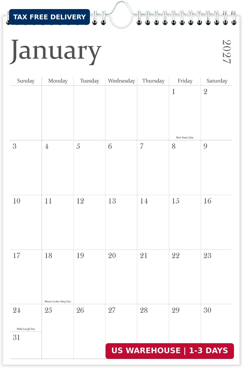 2027 Wall Calendar, 22 x 15 Inch Oversized Vertical Monthly Calendar 2027-2028, 2027 Wall Calendar, 22 x 15 Inch Oversized Vertical Monthly Calendar 2027-2028,