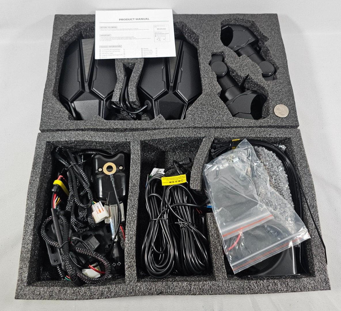 UTV Turn Signal Kit with Side Mirrors Blinker Kit Cage Lever Column 110dB Horn UTV Turn Signal Kit with Side Mirrors Blinker Kit Cage Lever Column 110dB Horn