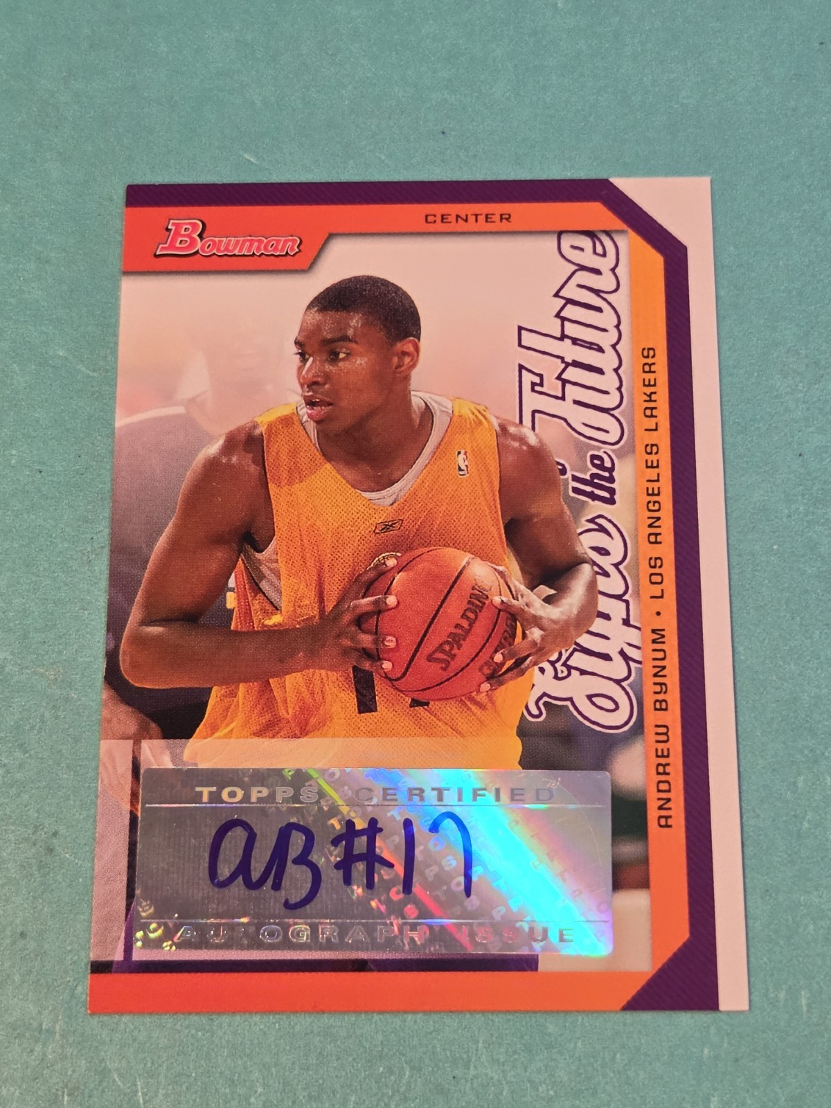 2005-06 Bowman Draft Picks & Prospects - Signs of the Future Andrew Bynum...