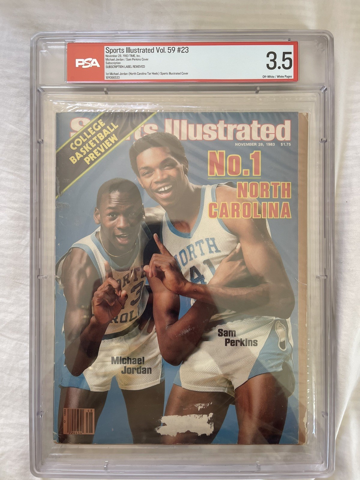 Michael Jordan Sports Illustrated  Nov 28, 1983 1st Cover RARE GRAIL PSA 3.5