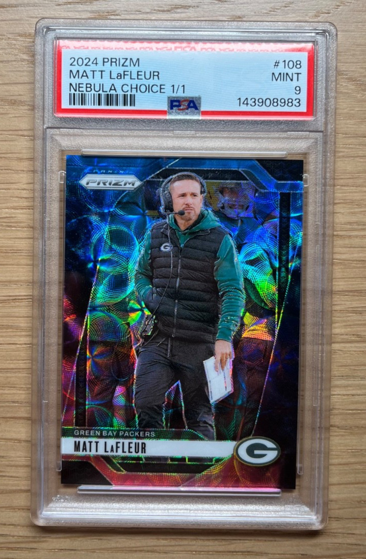 2024 Panini Prizm Matt Lafleur Nebula 1/1 PSA 9
