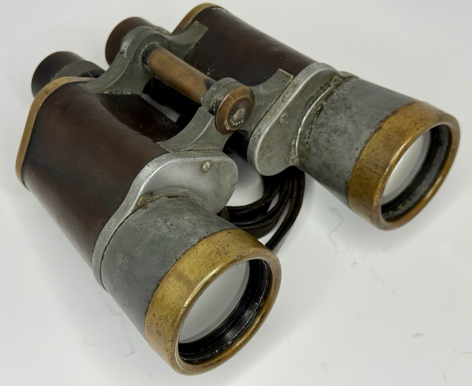 Rare Antique 1927 Pre-WII Carl Zeiss Jena Binoctar 7x50 Binoculars Leather Brass