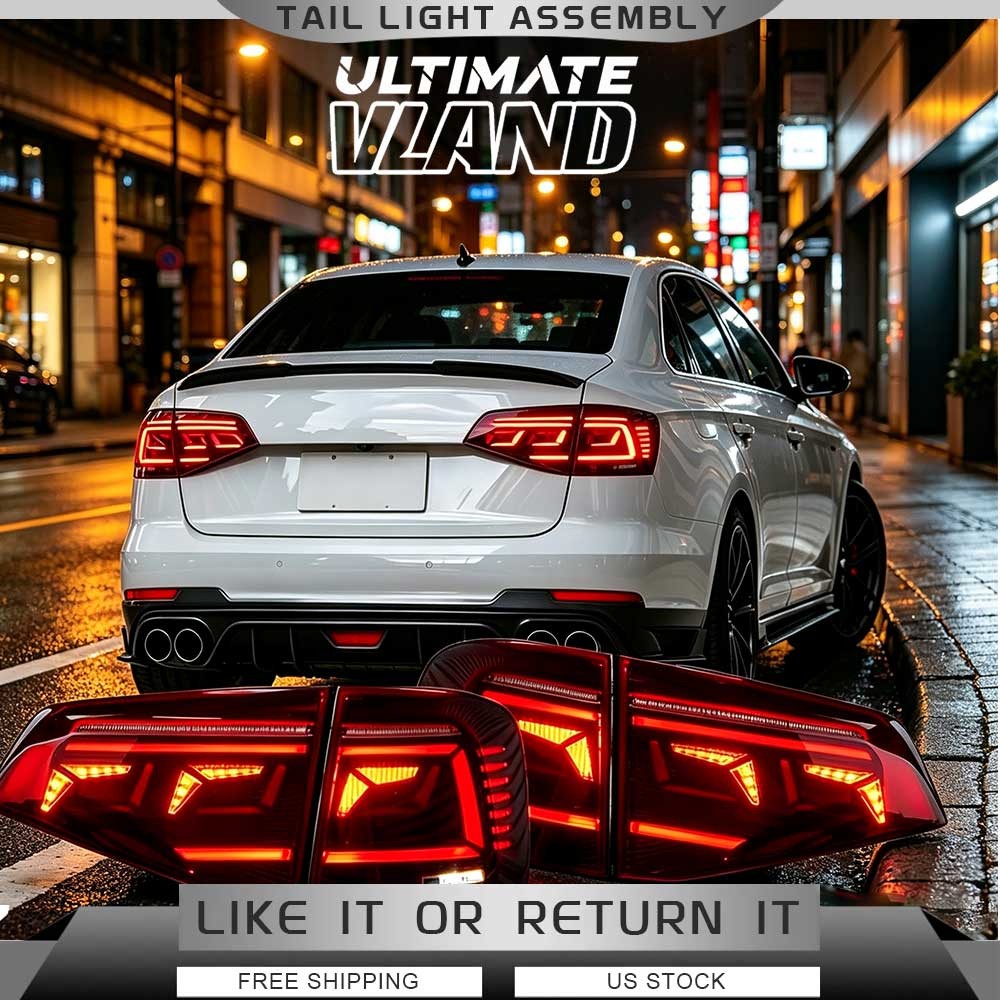 VLAND LED RED LENS TailLights For VW Jetta MK6 2015-2018 W/Start-up Animation X2 VLAND LED RED LENS TailLights For VW Jetta MK6 2015-2018 W/Start-up Animation X2