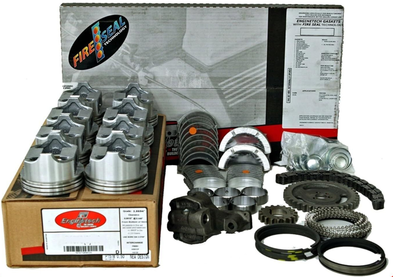 Engine Rebuild Overhaul Kit for 1996-2002 Chevrolet SBC 350 5.7L Vortec Truck