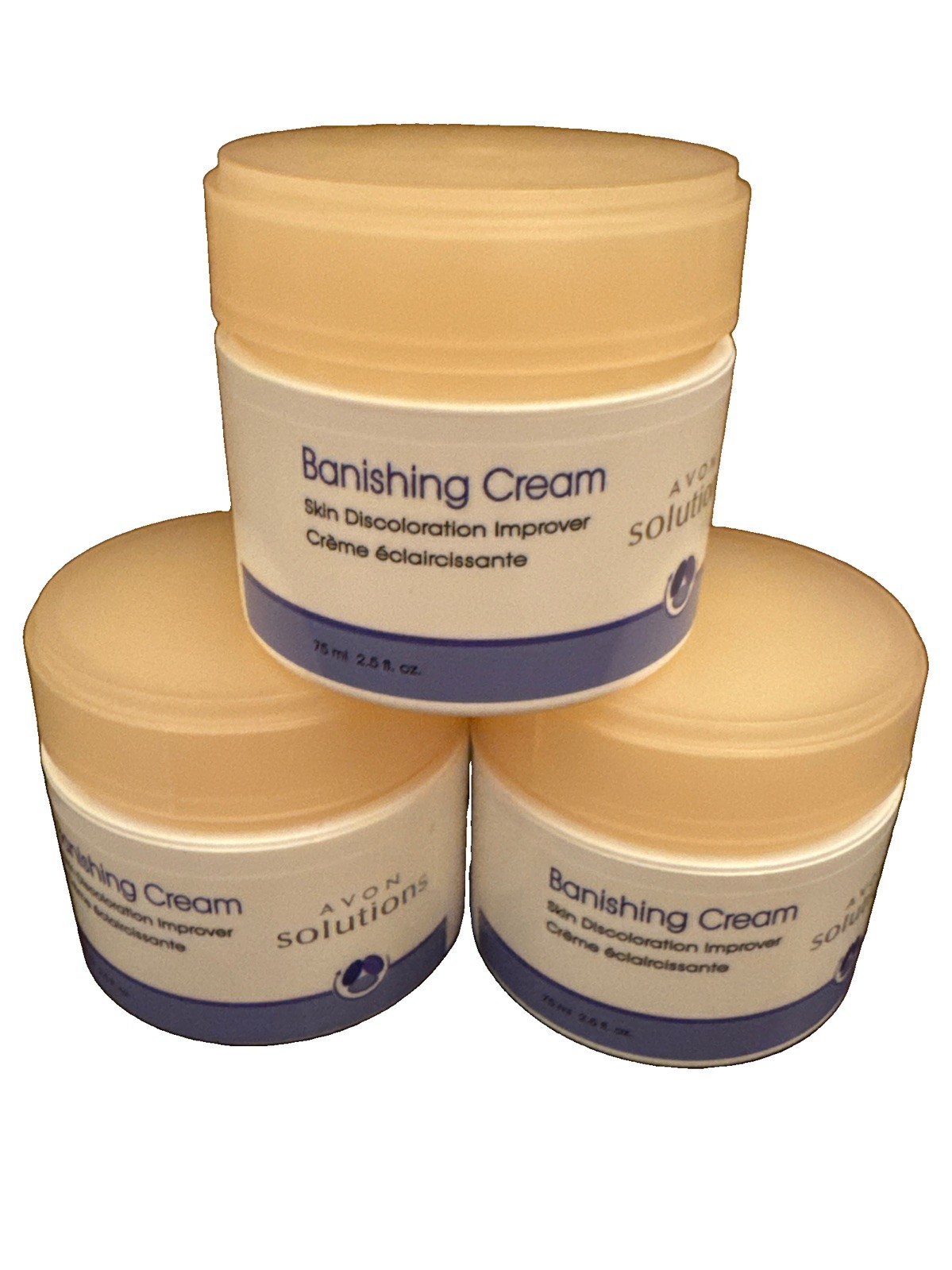 Pack of 3 Avon Solutions Banishing Cream Skin Discoloration Improver 2.5 fl. oz