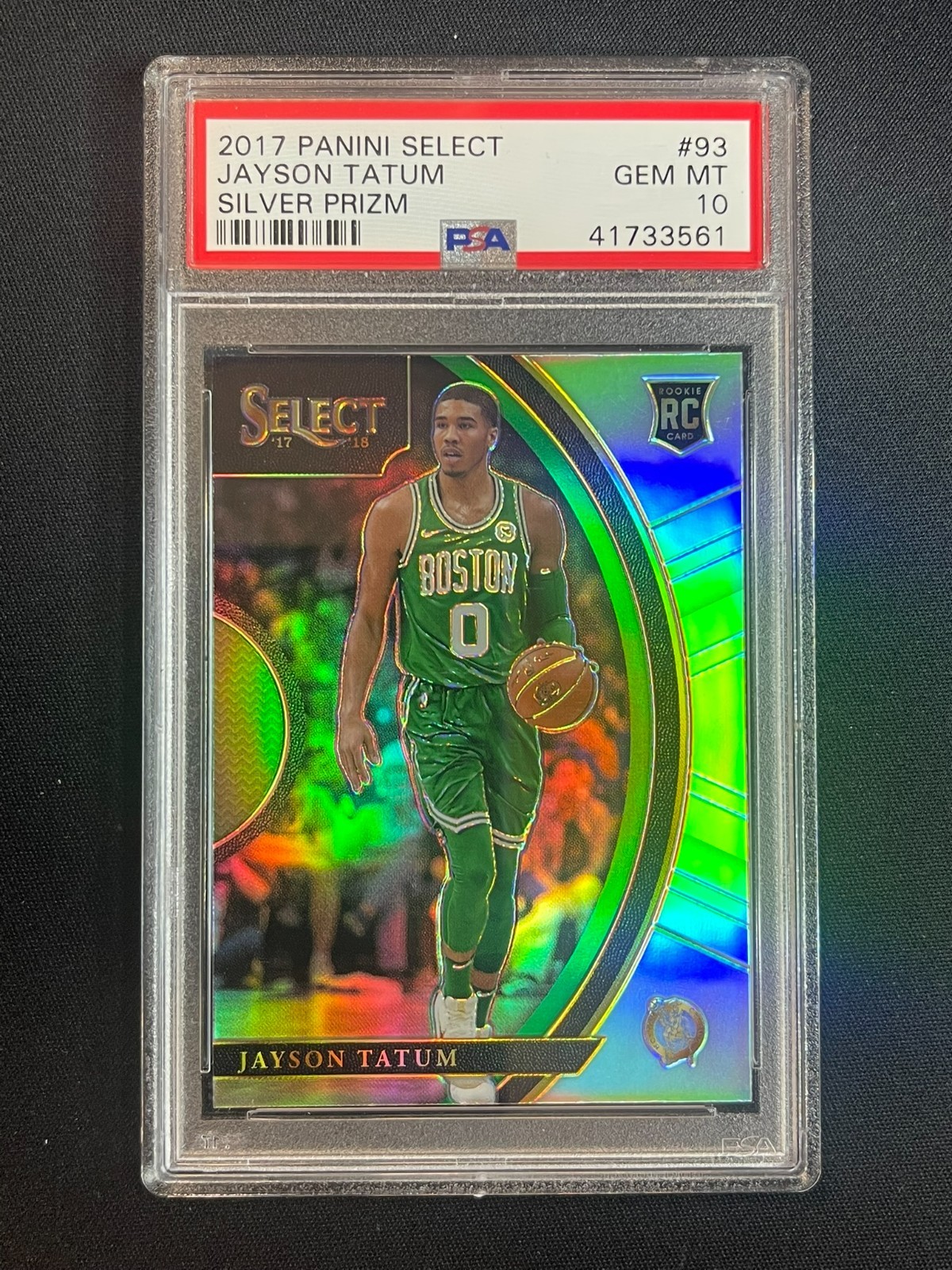 PSA 10 JAYSON TATUM SILVER PRIZM ROOKIE 2017-18 PANINI SELECT CELTICS #93 RC 1