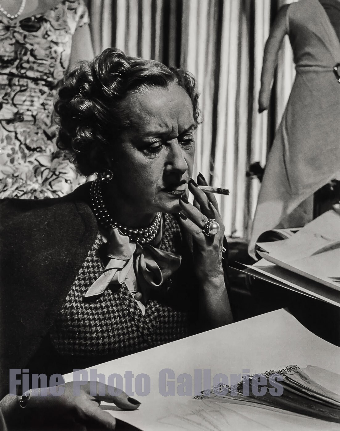 1944/76 Vintage HATTIE CARNEGIE Fashion By PHILIPPE HALSMAN Large Duotone Photo