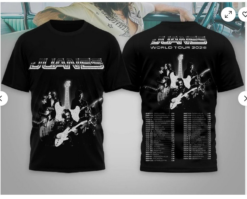Juanes World Tour 2026 AOP 3D T-Shirt