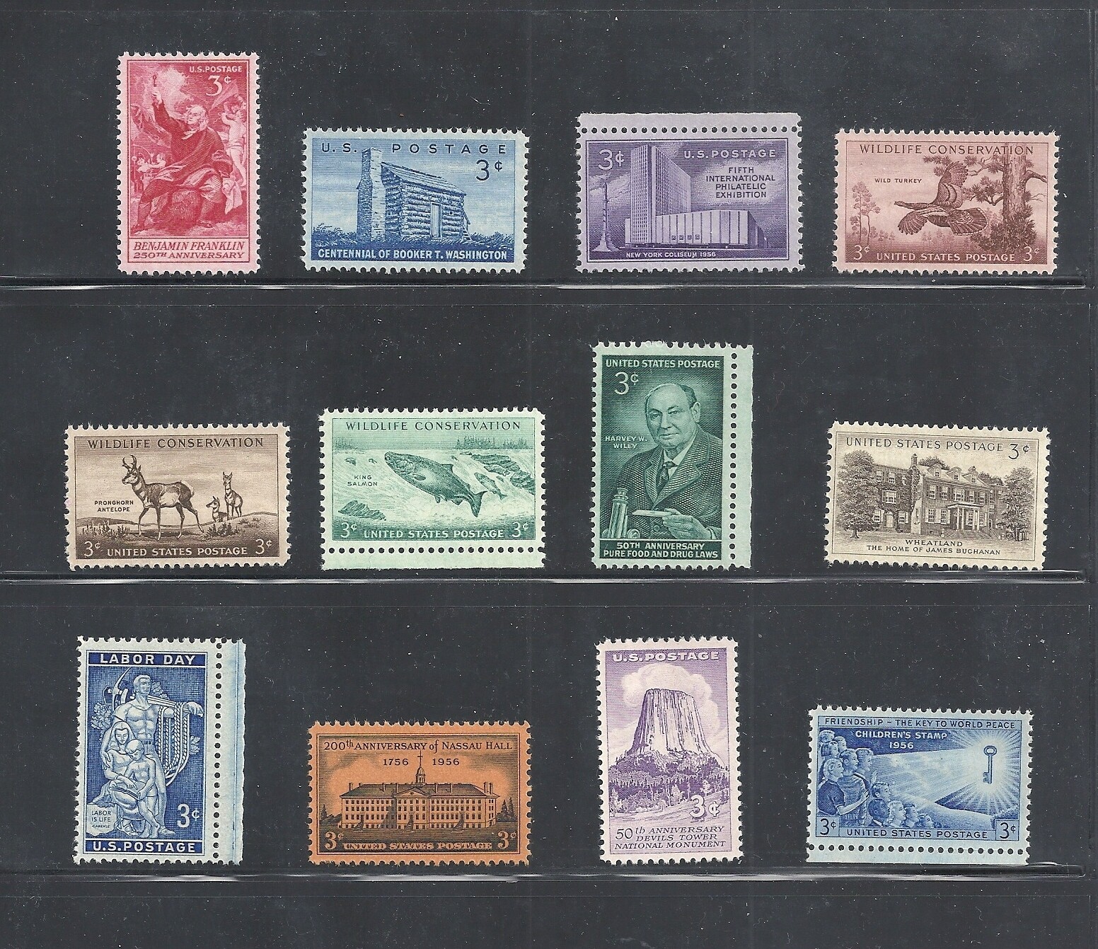 1956 - Commemorative Year Set - US Mint Never Hinged Stamps LOW PRICES