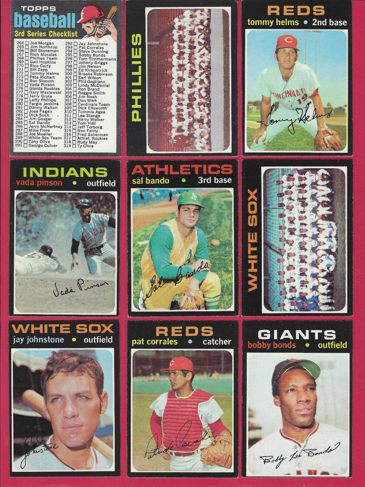 1971 Topps Baseball Series 3 Starter Set, Lot of 100, NM or Better