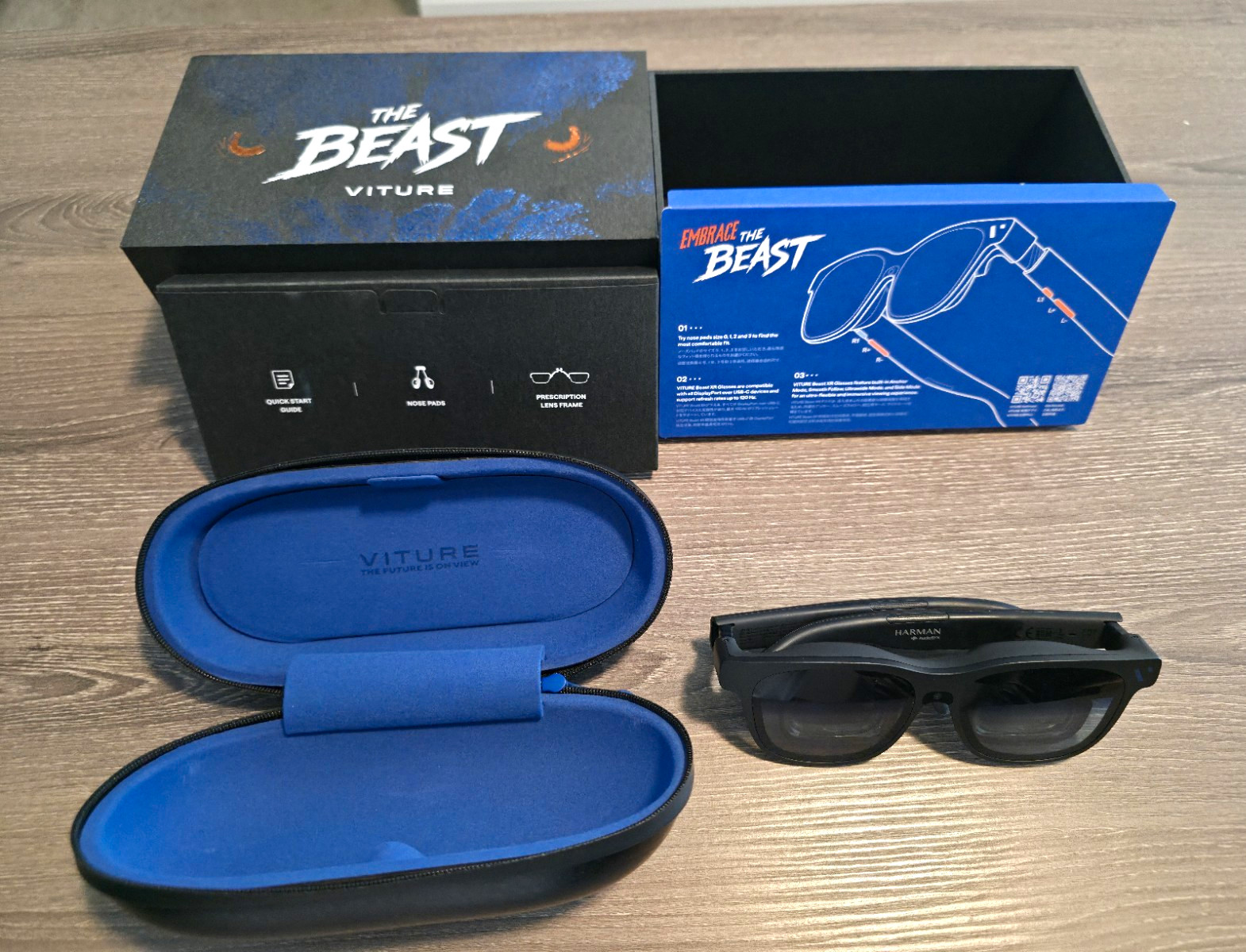 VITURE The Beast Smart Glasses AR/XR USB (PF10064E) Open Box w/ Case