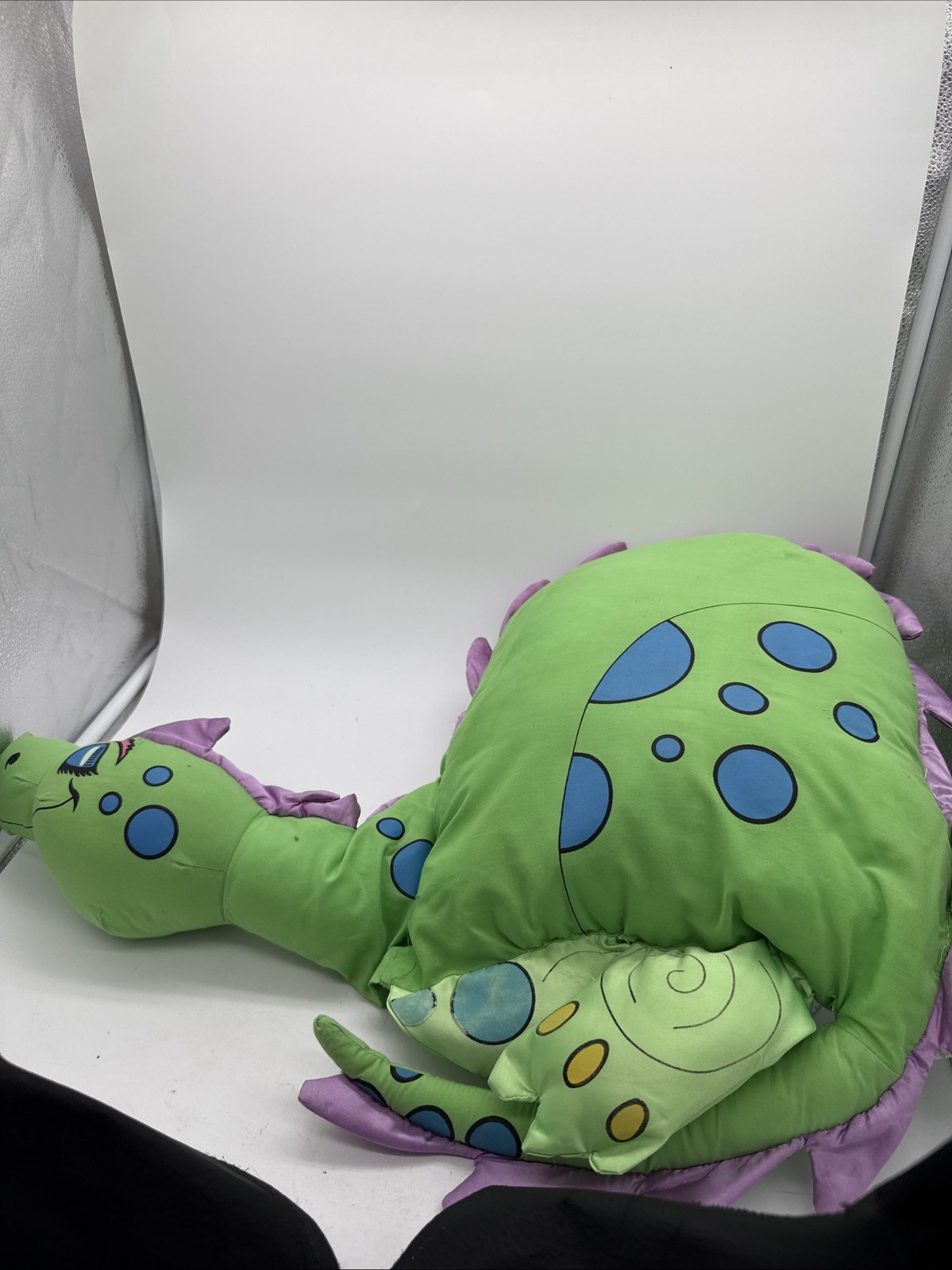 Rare Vintage 1985 Pillow People Pals DINA SNOOZE Dragon Dinosaur Green Plush Rare Vintage 1985 Pillow People Pals DINA SNOOZE Dragon Dinosaur Green Plush
