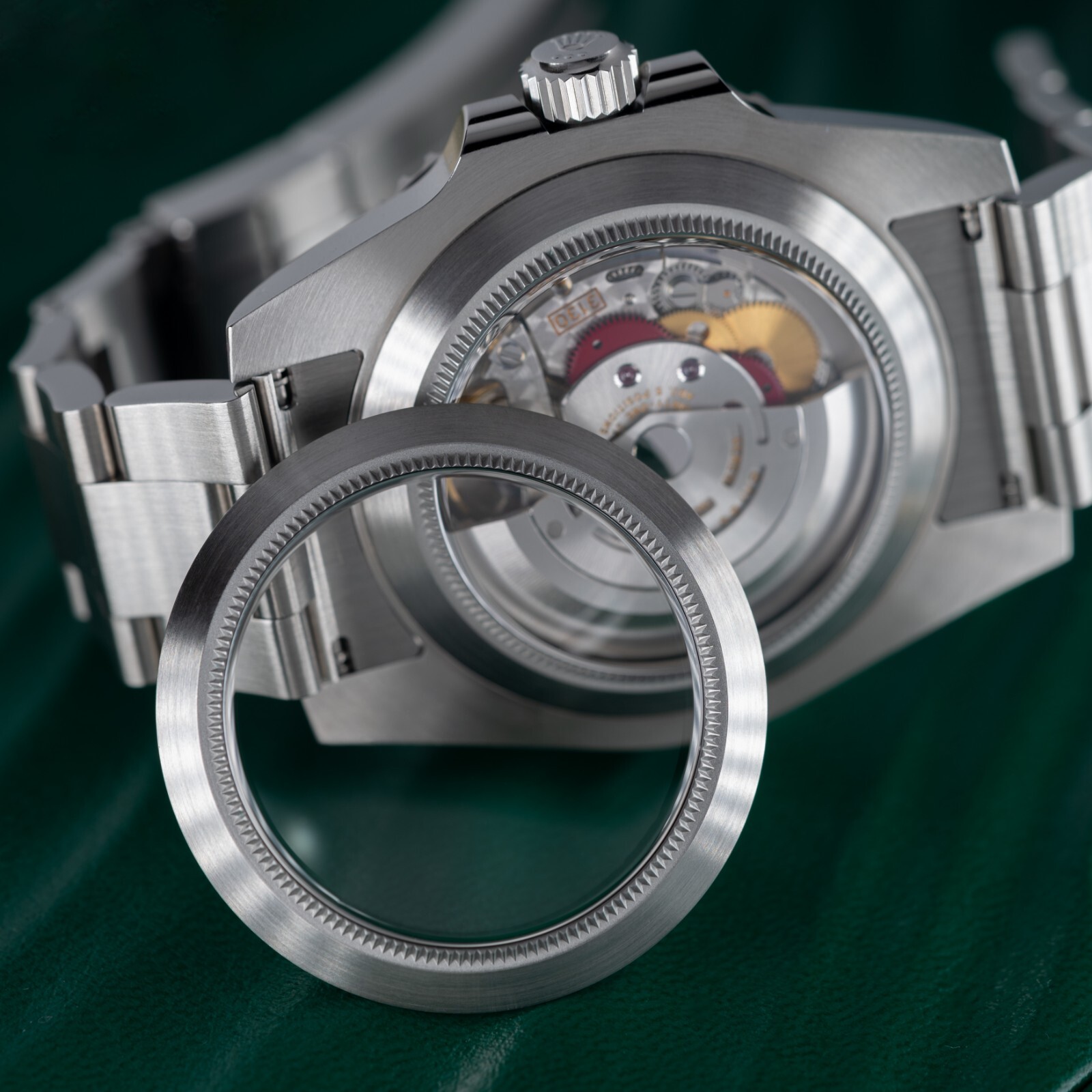 Spiralwinder Slim Sapphire Exhibition Caseback For Rolex Submariner and Sub Date