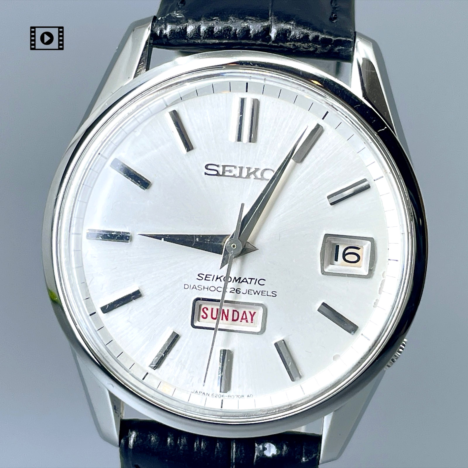 OH Serviced Vtg1965 SEIKO Seikomatic 6206-8040 Weekdater AT Men's Watch US Stock