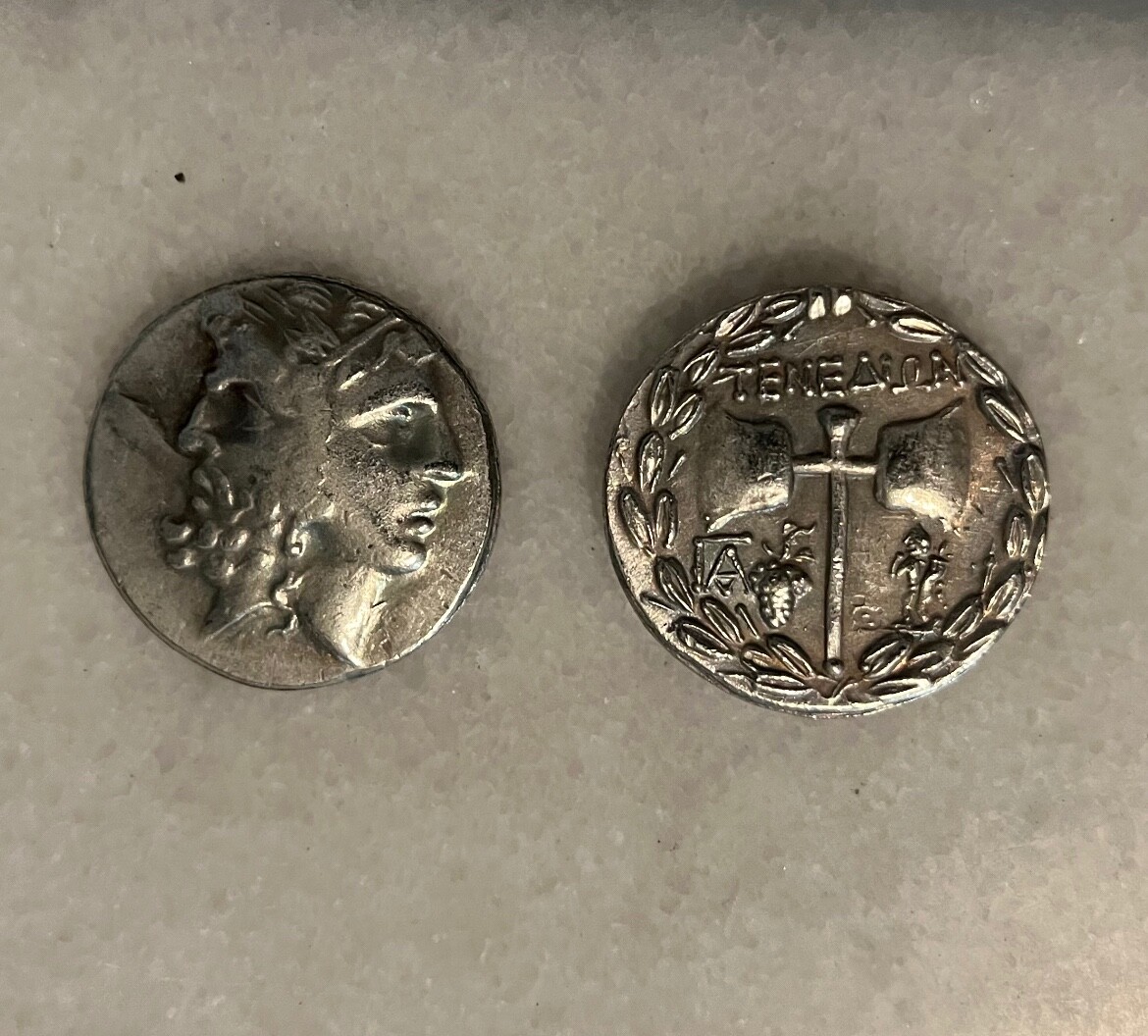 Ancient Zeus and Hera Greek Roman Tetradrachm coin Rare Ancient Zeus and Hera Greek Roman Tetradrachm coin Rare