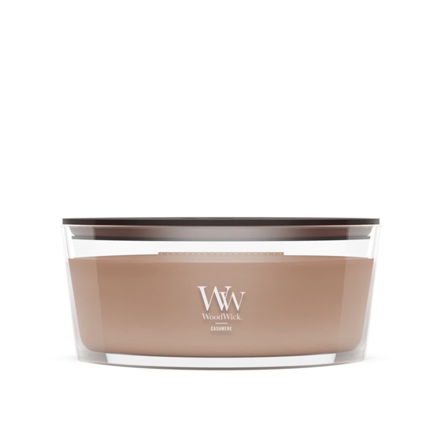 WoodWick Cashmere Scented Ellipse Candle, Crackles as it Burns, Up to 50 hrs WoodWick Cashmere Scented Ellipse Candle, Crackles as it Burns, Up to 50 hrs