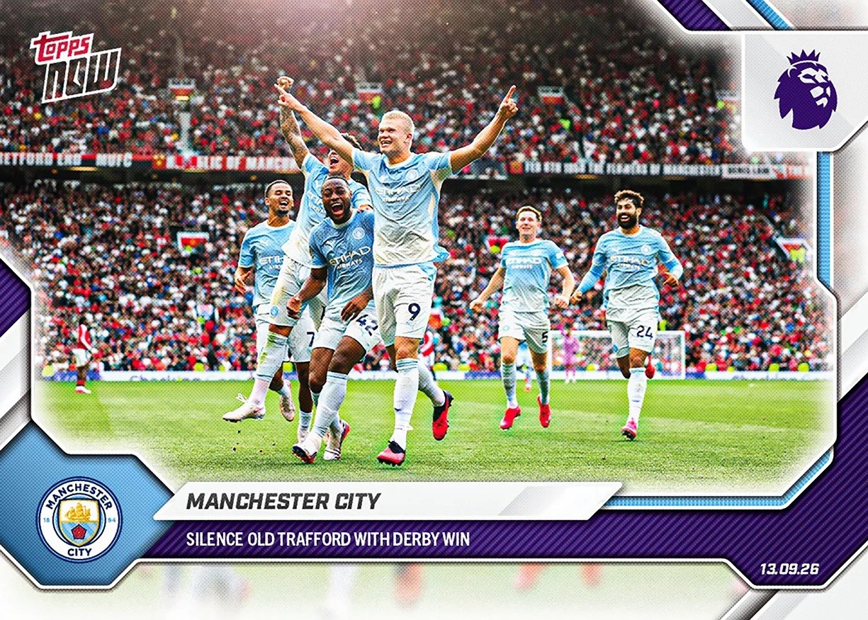 Manchester City Quiets Old Trafford 2026-27 Premier League Topps NOW #29 PRESALE