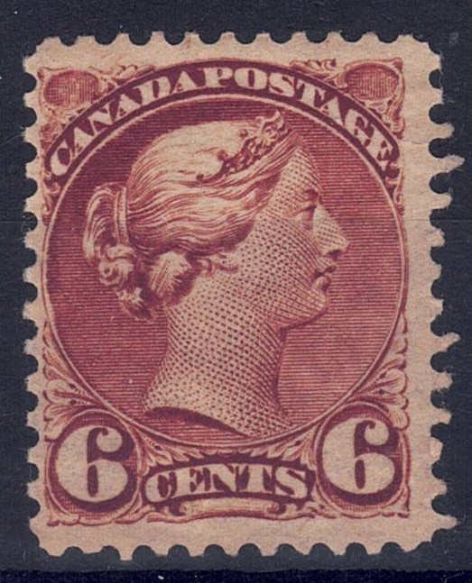 CANADA MINT 6c Red Brown #43 Cat. $75 F/VF Hinged