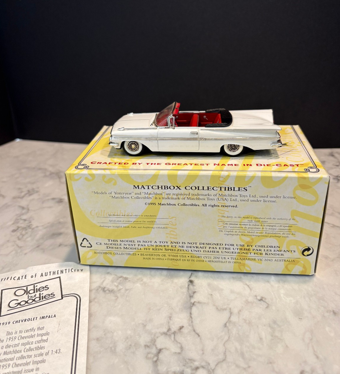 Matchbox Oldies But Goodies Diecast 1959 Chevrolet Impala 1:43 DYG09-M Matchbox Oldies But Goodies Diecast 1959 Chevrolet Impala 1:43 DYG09-M