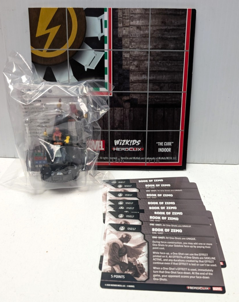 HEROCLIX THUNDERBOLTS RETAILER OP KIT BARON ZEMO + CARDS + MAP MARVEL 2026