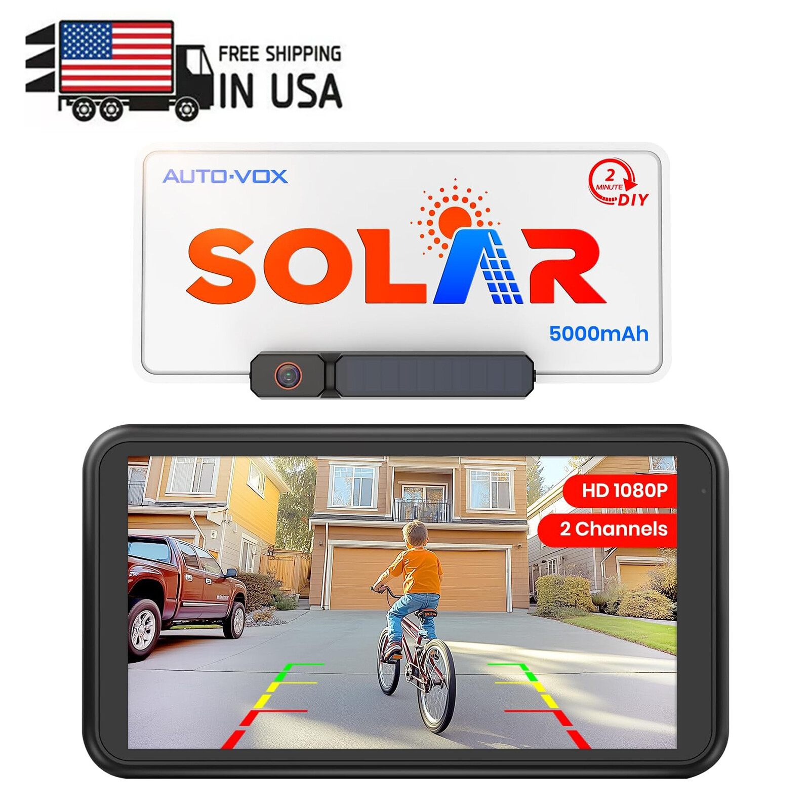 AUTO-VOX Solar3APlus Wireless Backup Camera with 5\
