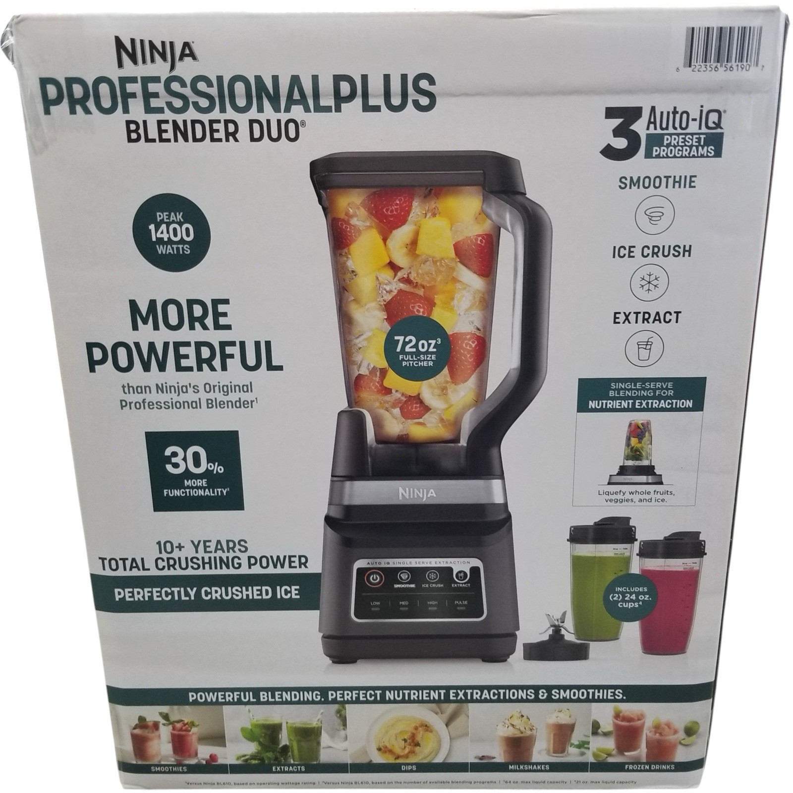 Ninja Professional Plus Blender DUO with Auto-iQ - Black (DB751A) Ninja Professional Plus Blender DUO with Auto-iQ - Black (DB751A)
