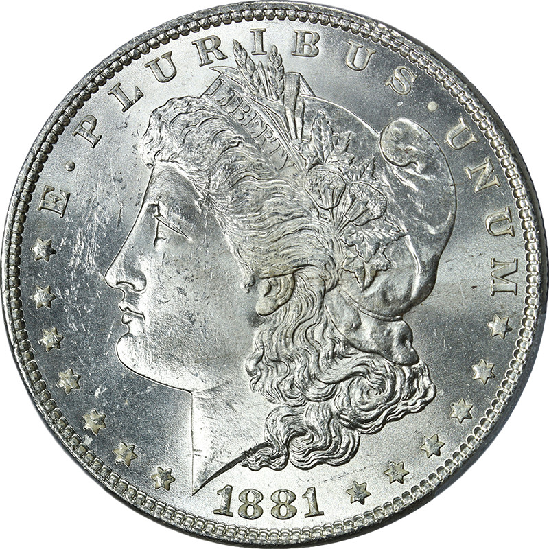 1881-P Morgan Silver Dollar PCGS MS64 Bright White Nice Strike - STOCK