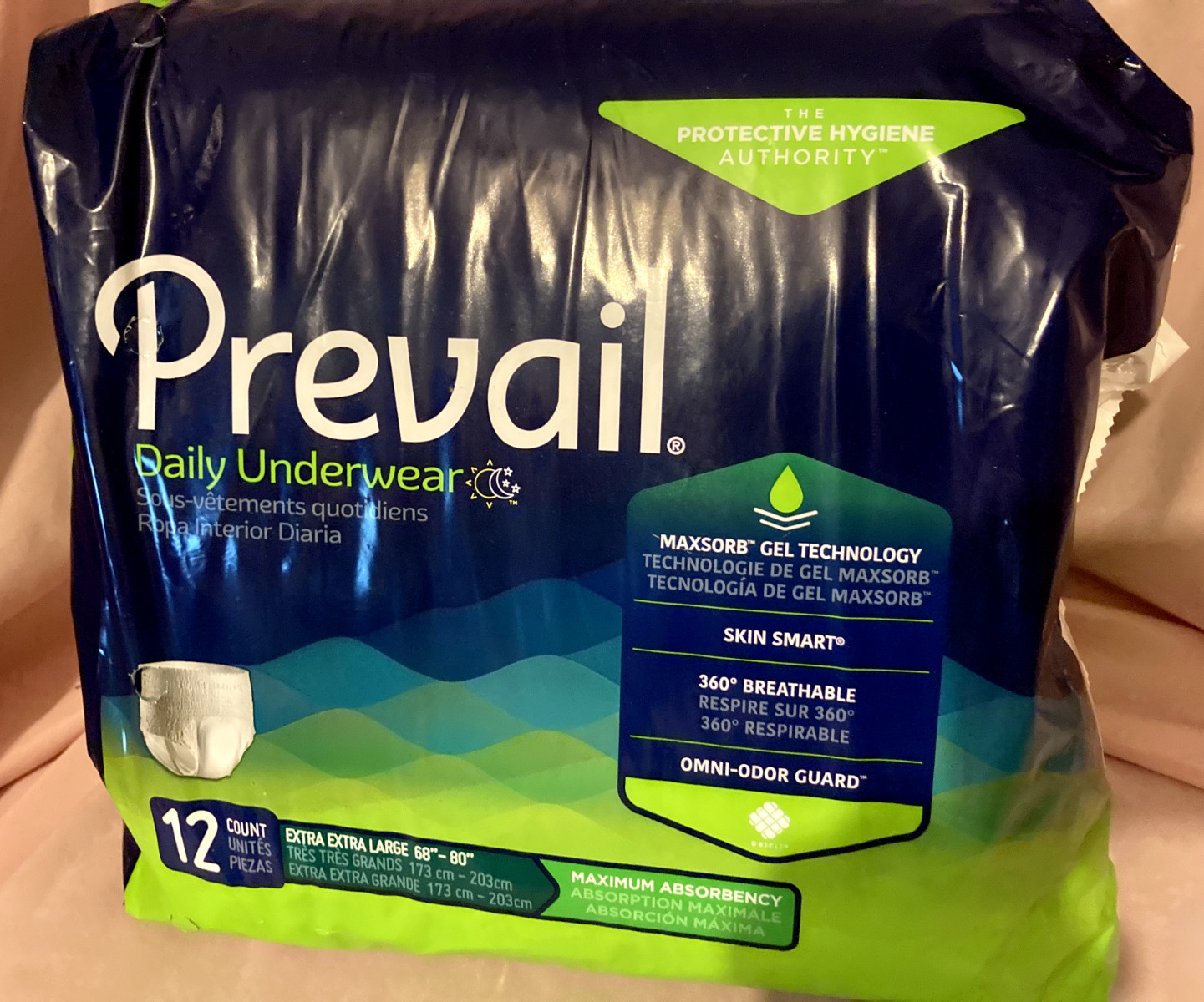 2 Pkgs Prevail Daily Incontinence Underwear, Men/ Woman, XXL, Save $$ Buy More