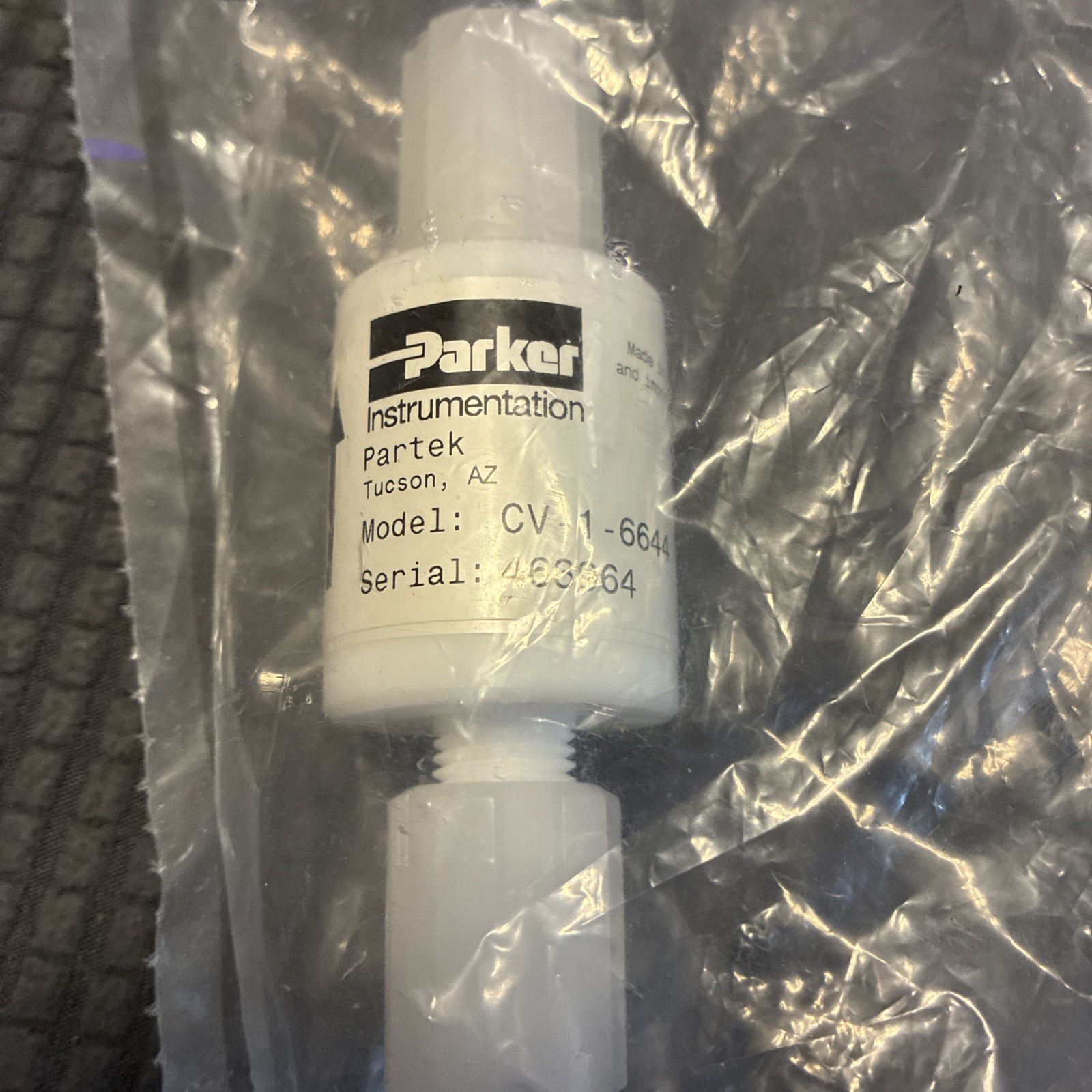 CV-1-6644 / CHECK VALVE 1/4FLR IN-LINE TFE / PARKER CV-1-6644 / CHECK VALVE 1/4FLR IN-LINE TFE / PARKER