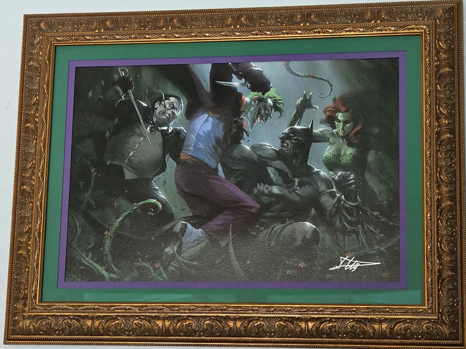*RARE* SIGNED & FRAMED LITHO Gabrielle Dell Otto Batman Vs. Villians 24×32 COA *RARE* SIGNED & FRAMED LITHO Gabrielle Dell Otto Batman Vs. Villians 24×32 COA