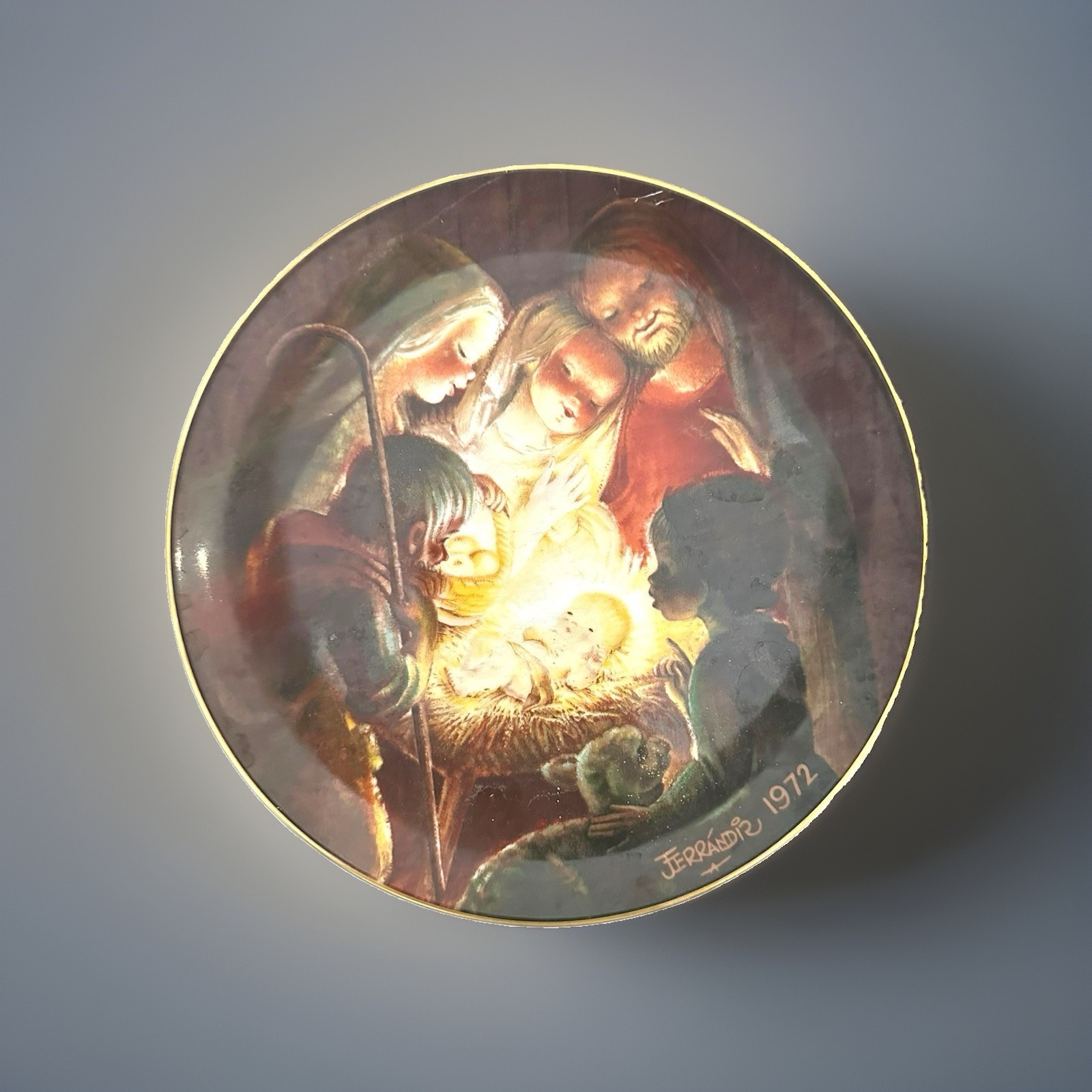 1972 Juan Ferrandiz Nativity Christmas Plate First Edition Made In Germany EUC 1972 Juan Ferrandiz Nativity Christmas Plate First Edition Made In Germany EUC