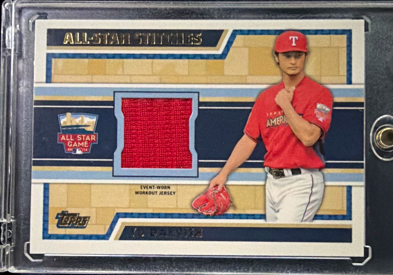 2014 Topps Update All-Star Stitches Yu Darvish Memorabilia Insert #ASR-YD 2014 Topps Update All-Star Stitches Yu Darvish Memorabilia Insert #ASR-YD