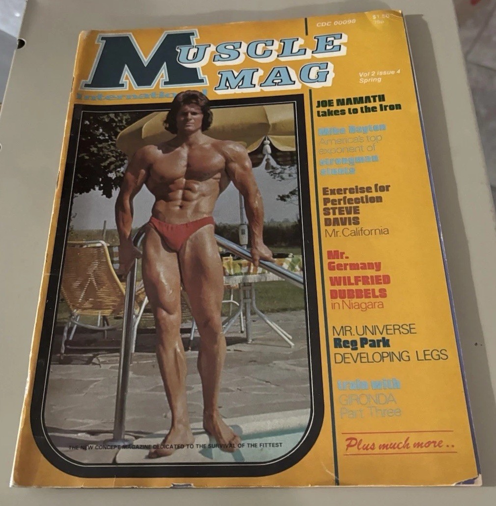 WILFRIED DUBBELS/Reeves/Namath - MuscleMag Bodybuilding Magazine - February 1977 WILFRIED DUBBELS/Reeves/Namath - MuscleMag Bodybuilding Magazine - February 1977