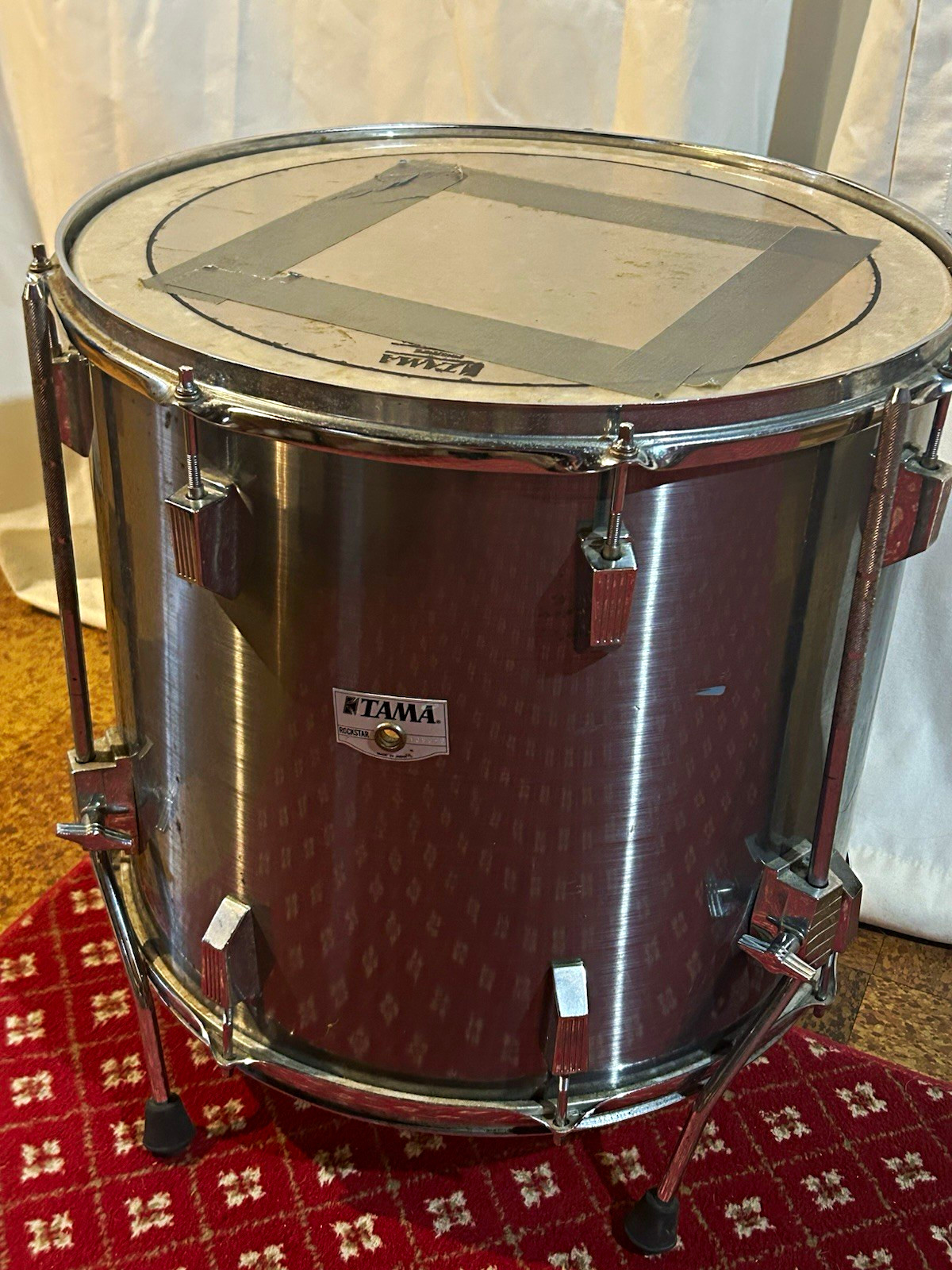 Vintage TAMA Rockstar 18in Floor Tom Steel Shell Metal Drum w/ Legs RARE Vintage TAMA Rockstar 18in Floor Tom Steel Shell Metal Drum w/ Legs RARE