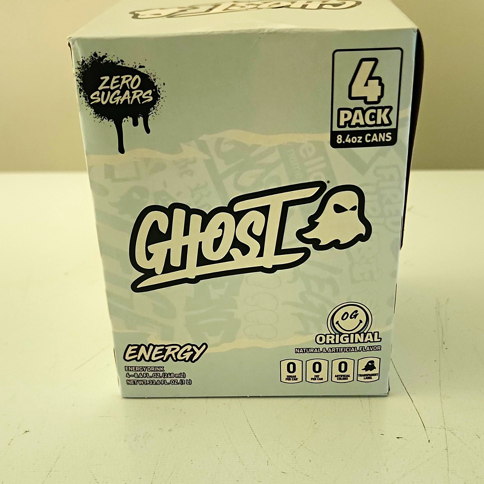 GHOST OG Original Energy Drink Zero Sugar 5 Cal 8.4 fl oz 4pk GHOST OG Original Energy Drink Zero Sugar 5 Cal 8.4 fl oz 4pk