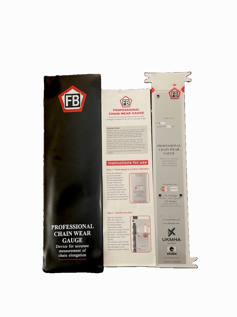 FB Professional Forklift Chain Wear Gauge A Scale/B-Scale w/Sleeve and Insert