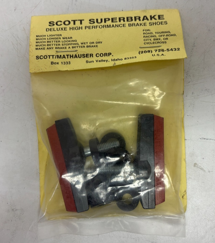 NOS SCOTT Mathauser Superbrake High-Performance Finned Brake Shoes/Pads NEW