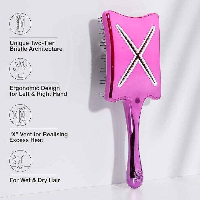 IKOO Paddle x Pops Blow Dry + Styling Brush Metallic Collection Love Affair IKOO Paddle x Pops Blow Dry + Styling Brush Metallic Collection Love Affair
