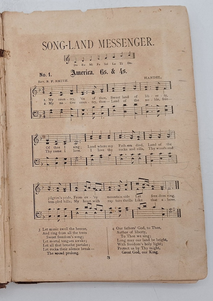 Song-Land Messenger by H N Lincoln and A J Showalter 1889 HC Shaped Note Hymnal