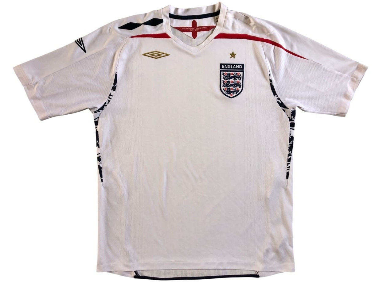 Vintage England National Team 2007 2009 Home Football Shirt Jersey Umbro Size XL