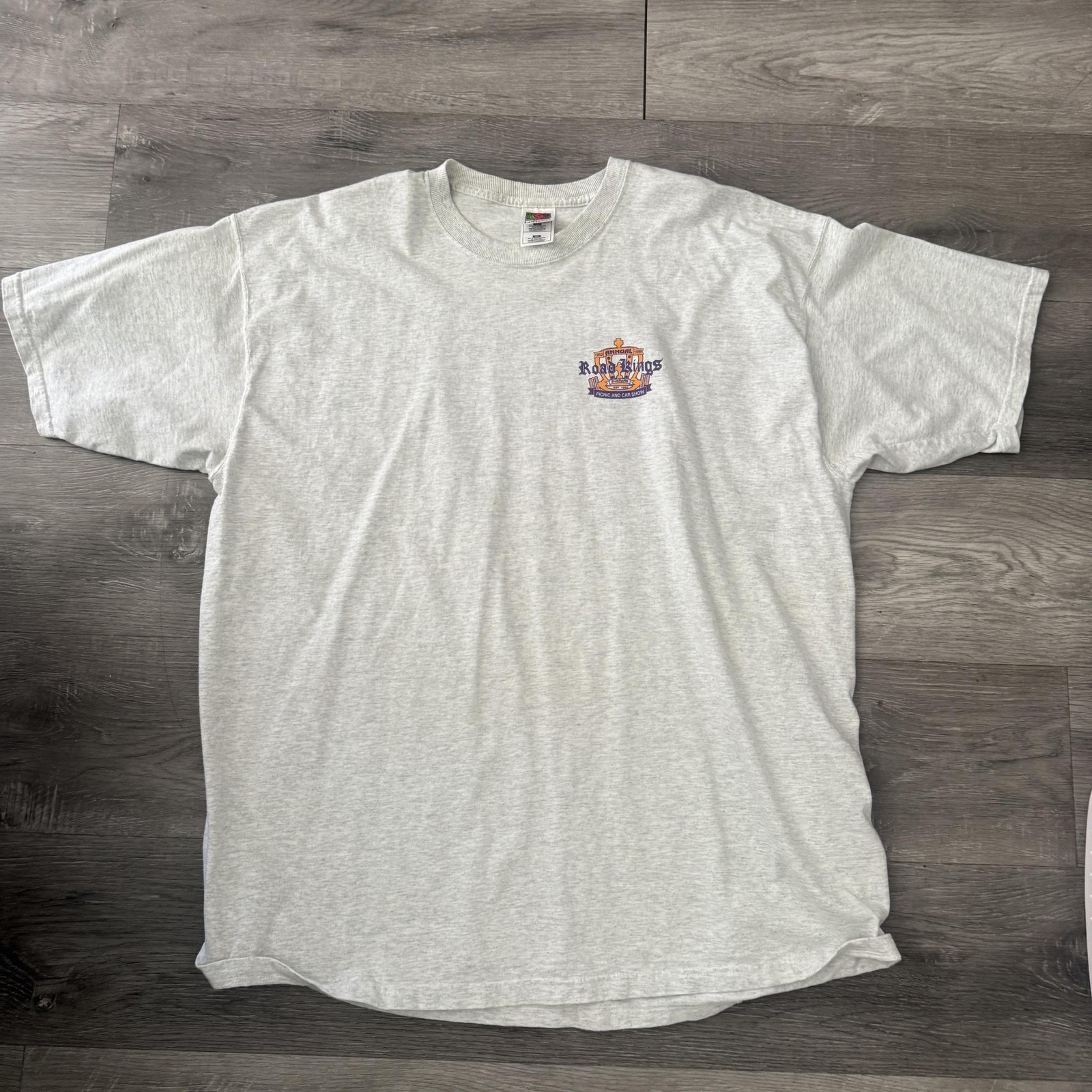 Vintage 1999 Road Kings Car Show Shirt Mens 2XL Gray Burbank Hot Rod Tee