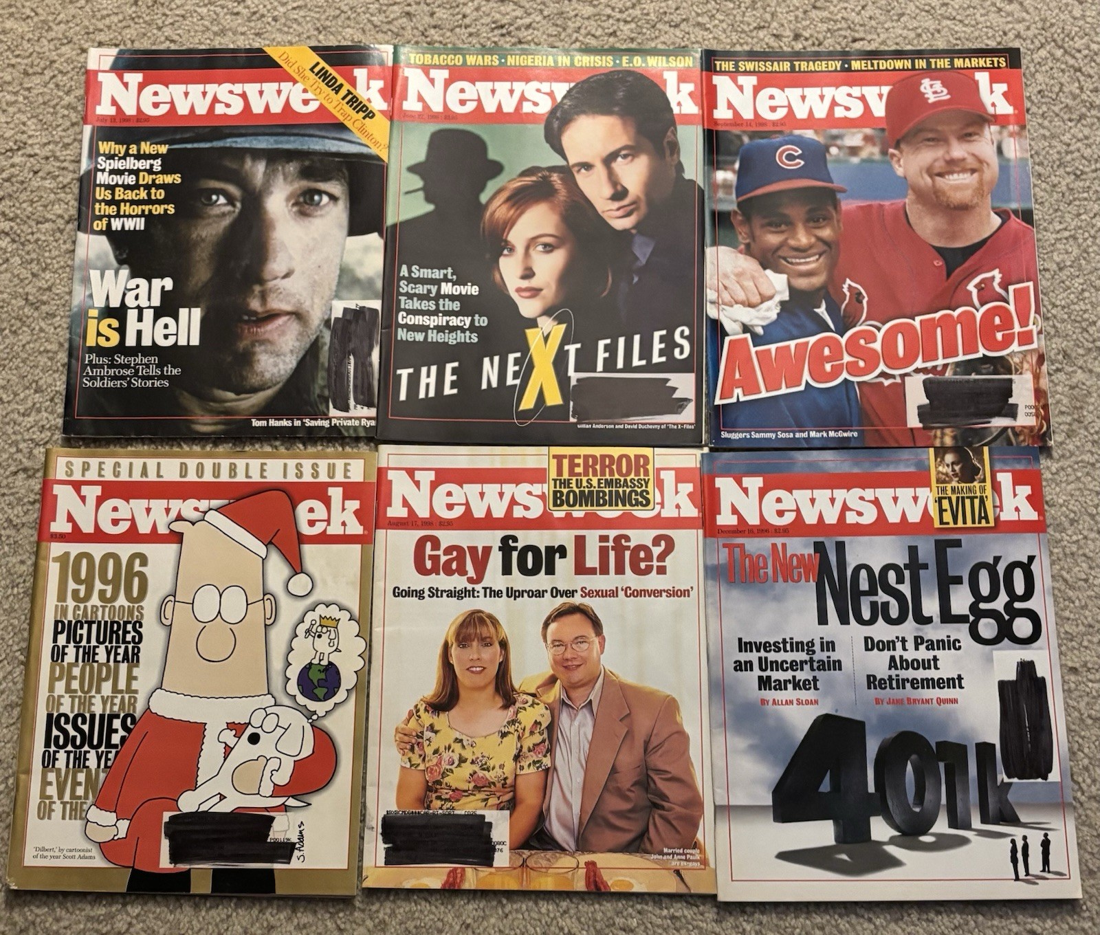 Newsweek Lot of 5 Weekly Magazines 1998 July/Sep War WWII Baseball Ambrose Newsweek Lot of 5 Weekly Magazines 1998 July/Sep War WWII Baseball Ambrose