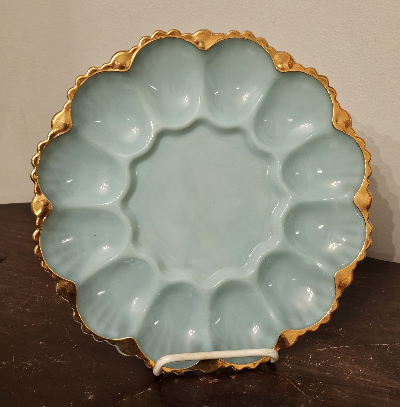 Vintage Anchor Hocking Fire King Delphine Turquoise Blue Egg Plate Vintage Anchor Hocking Fire King Delphine Turquoise Blue Egg Plate