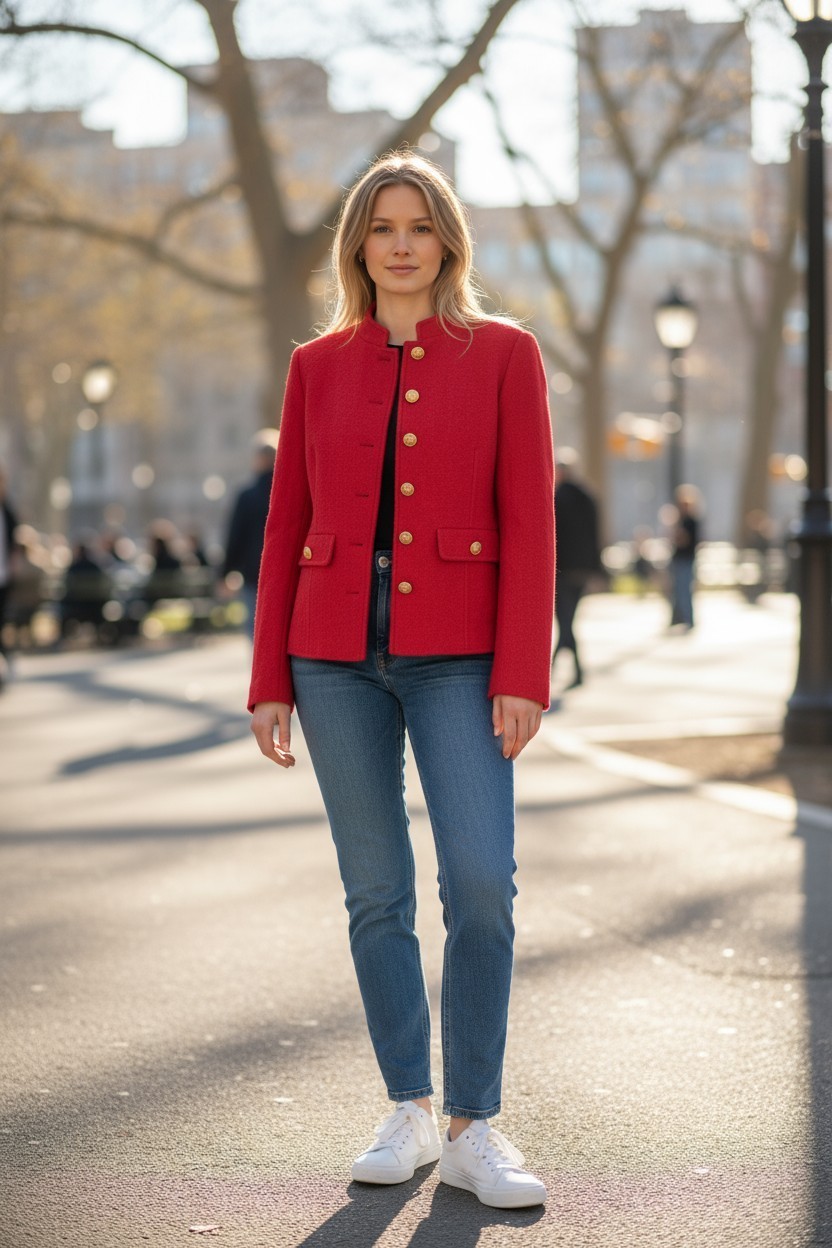 NWT Talbots Women\'s Red Short Wool Peacoat - Color: Red Pop - Sizes 2-14