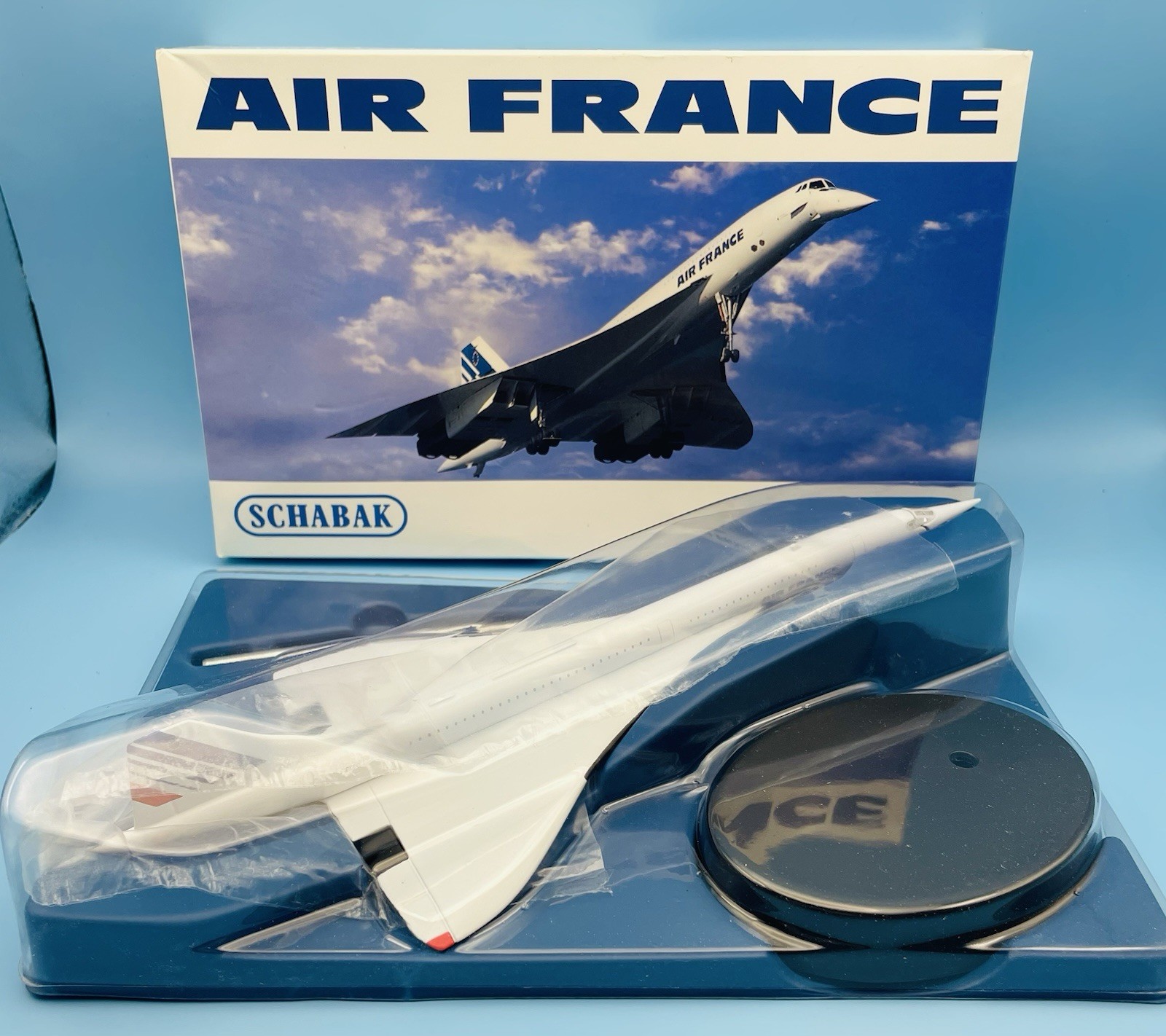 Schabak 1:250 Air France Concorde Die Cast Metal Airplane, New In Box